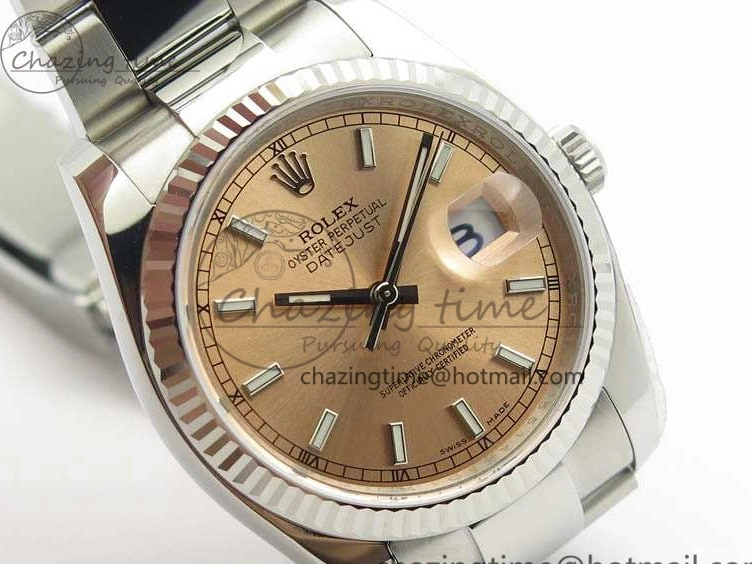 1217 DateJust 36mm SS 116234 ARF 1:1 Best Edition Pink Dial Stick Markers On 904L SS Oyster Bracelet SA MultiPurpose 3568